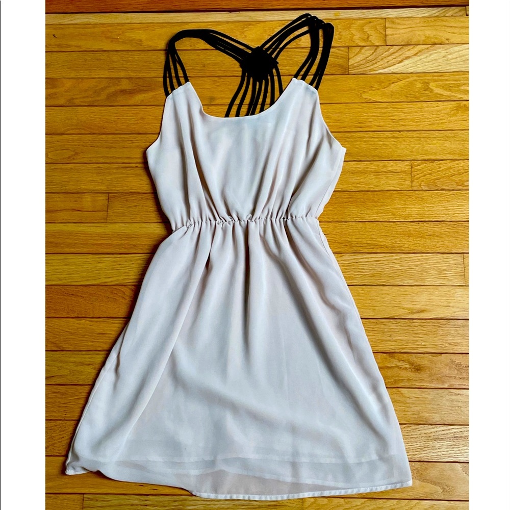 Pale pink strappy racer back dress